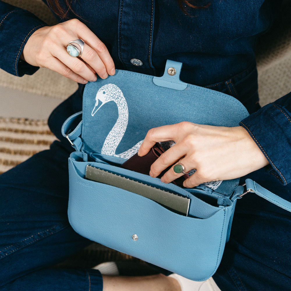 Bag, Wild Swan, Painters Blue