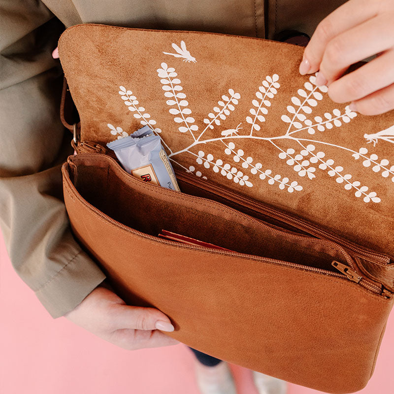 Bag, Double Up, Cognac used look