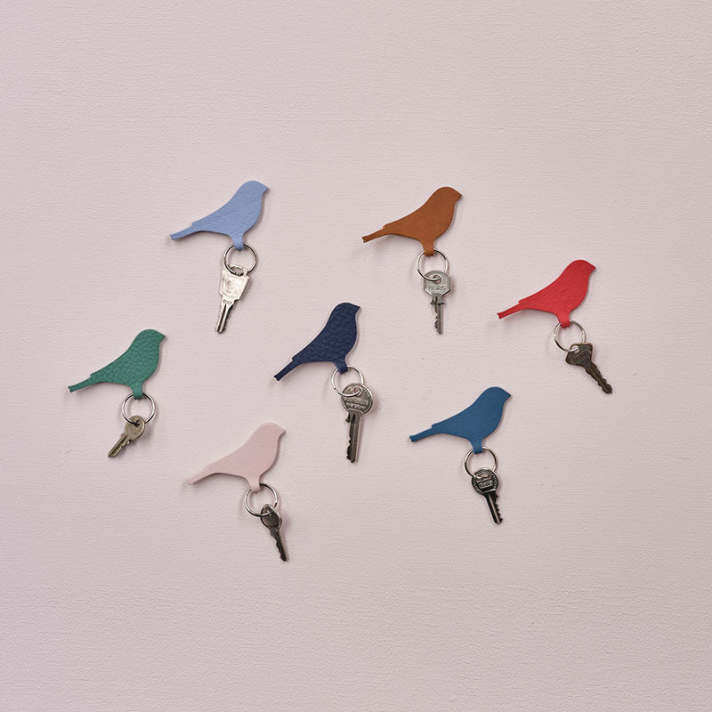 Keyring, Mini Tweet, Dark Brown used look