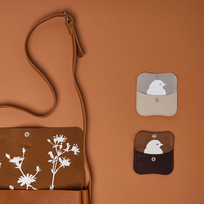 Wallet, Mini Me, Dark Brown used look