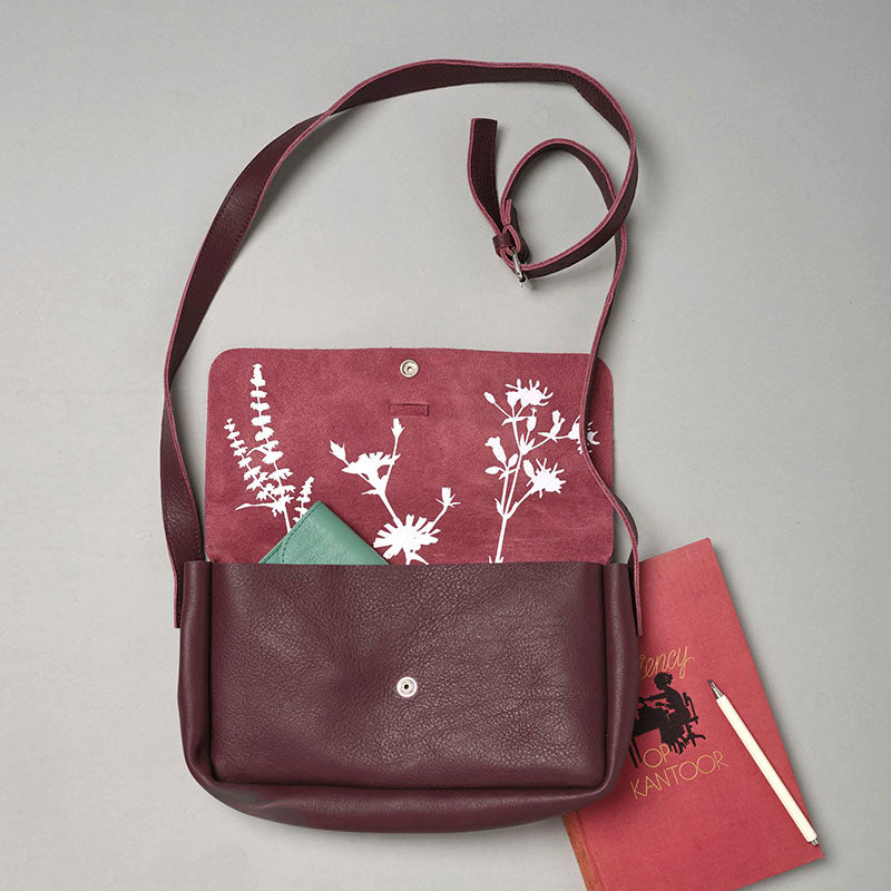 Bag, Picking Flowers Medium, Aubergine
