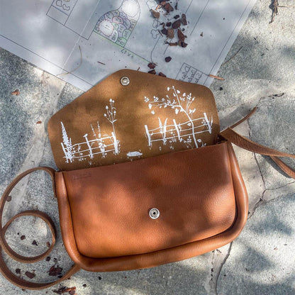 PRE-ORDER: Cottage Garden bag, Cognac used look