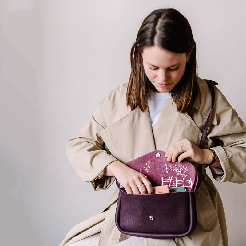 PRE-ORDER: Cottage Garden bag, Aubergine
