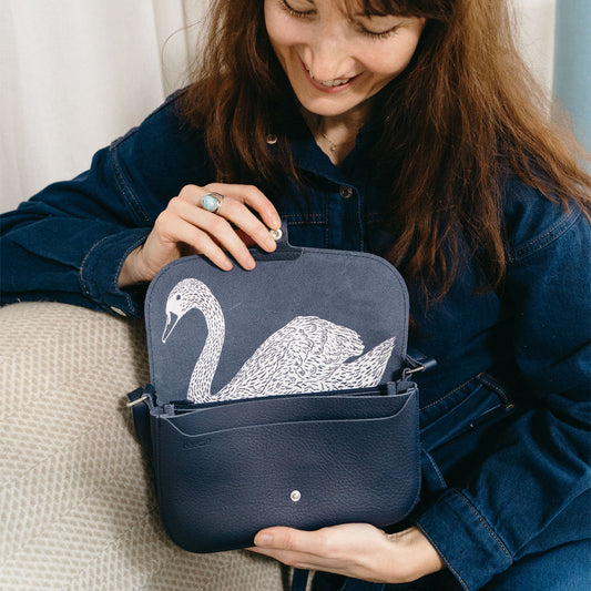Bag, Wild Swan, Ink Blue