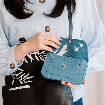 Wallet, Cat Chase Medium, Painters Blue