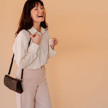 Bag, Double Up, Dark Brown used look