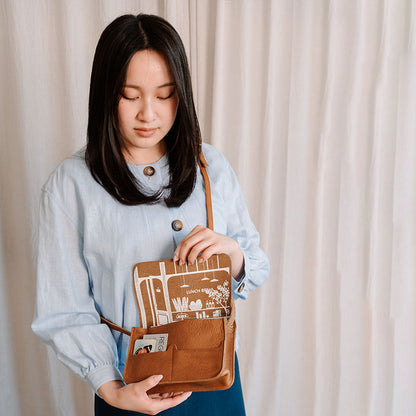 Bag, Lunch Break, Cognac used look