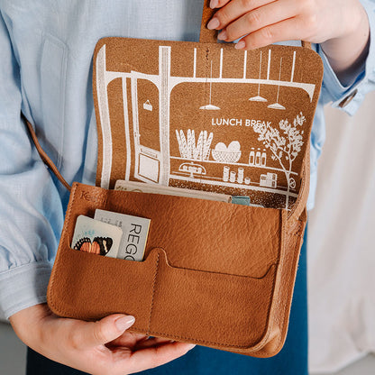 Bag, Lunch Break, Cognac used look