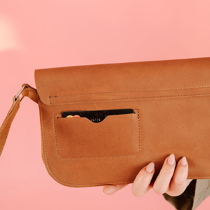 Bag, Double Up, Cognac used look