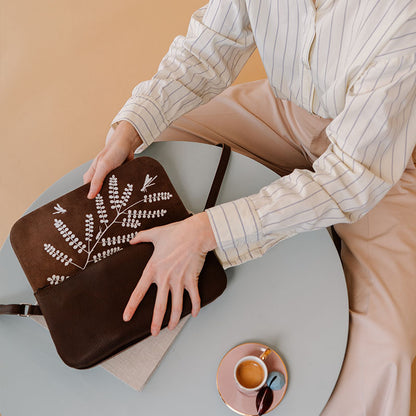 Bag, Double Up, Dark Brown used look