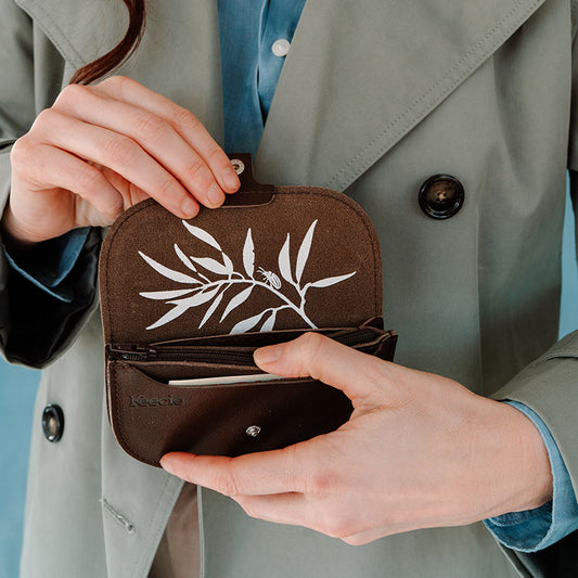 Wallet, Bless You, Dark Brown used look