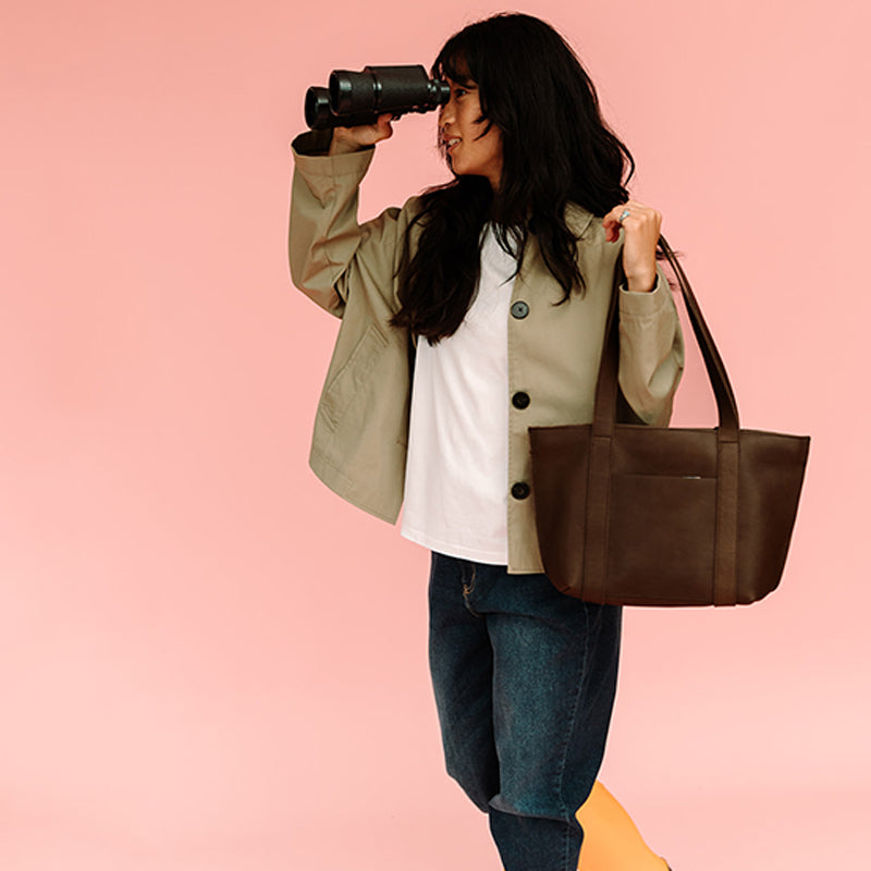 Bag, Family Tree, Dark Brown used look