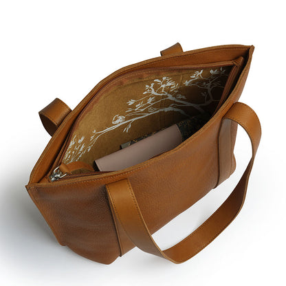 Bag, Family Tree, Cognac used look