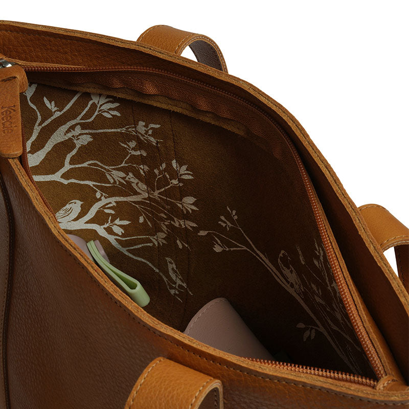 Bag, Family Tree, Cognac used look