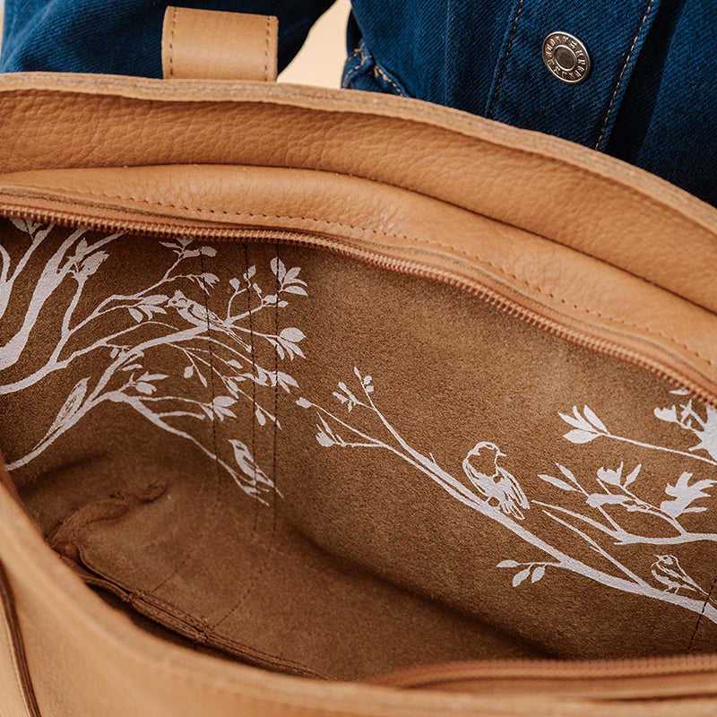 Bag, Family Tree, Cognac used look