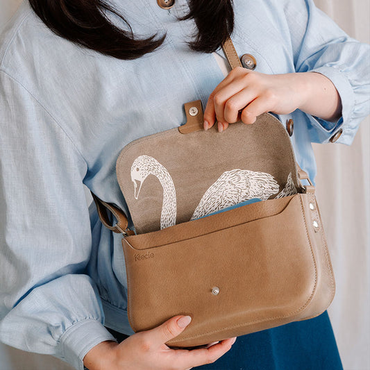 Bag, Wild Swan, Moss used look