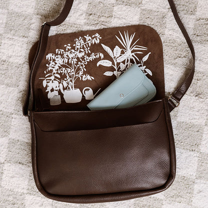 Bag, Plant Sitter, Dark Brown used look