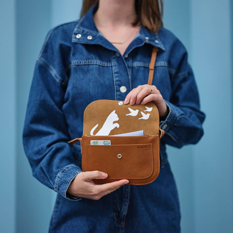 Bag, Cat Chase, Cognac used look