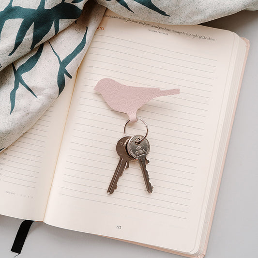 Keyring, Mini Tweet, Powder Pink