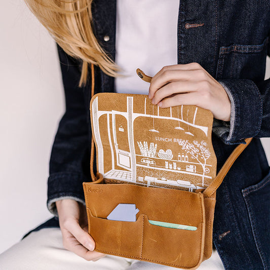 Bag, Lunch Break, Cognac used look
