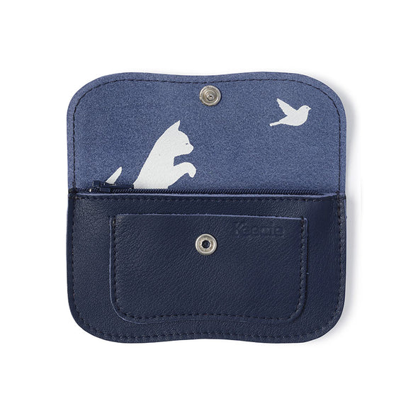 Wallet, Cat Chase Small, Ink Blue